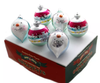 VC 3.25 Dec Rounds With Figures Ornaments Snowmen by Shiny Brite